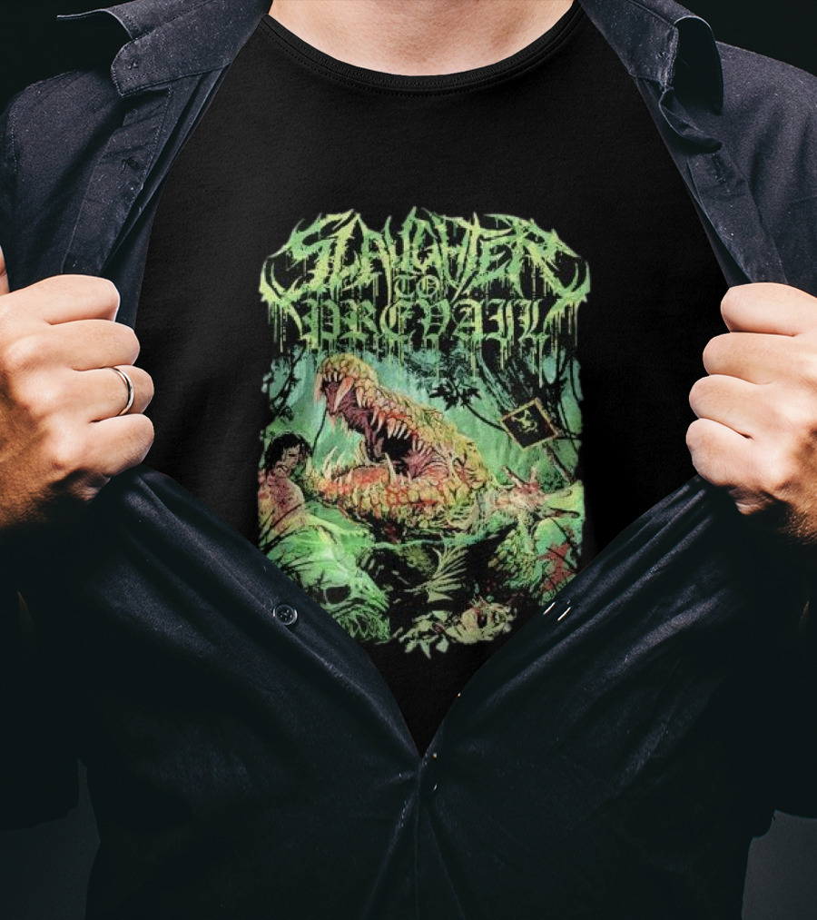 Slaughter To Prevail Alligator Graphic With Brutal Nature Scene T-Shirt
