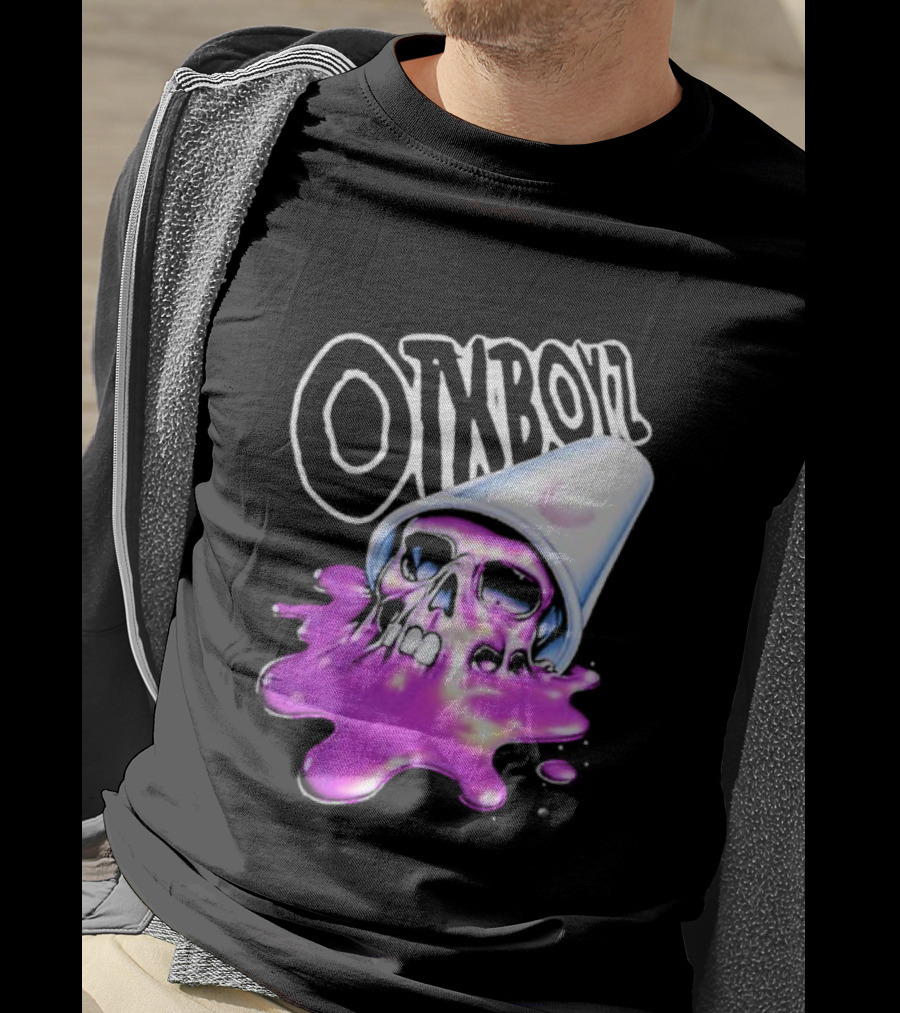 OZYBOYZ Geezy World Oil Spill Purple Skull Cup T-Shirt
