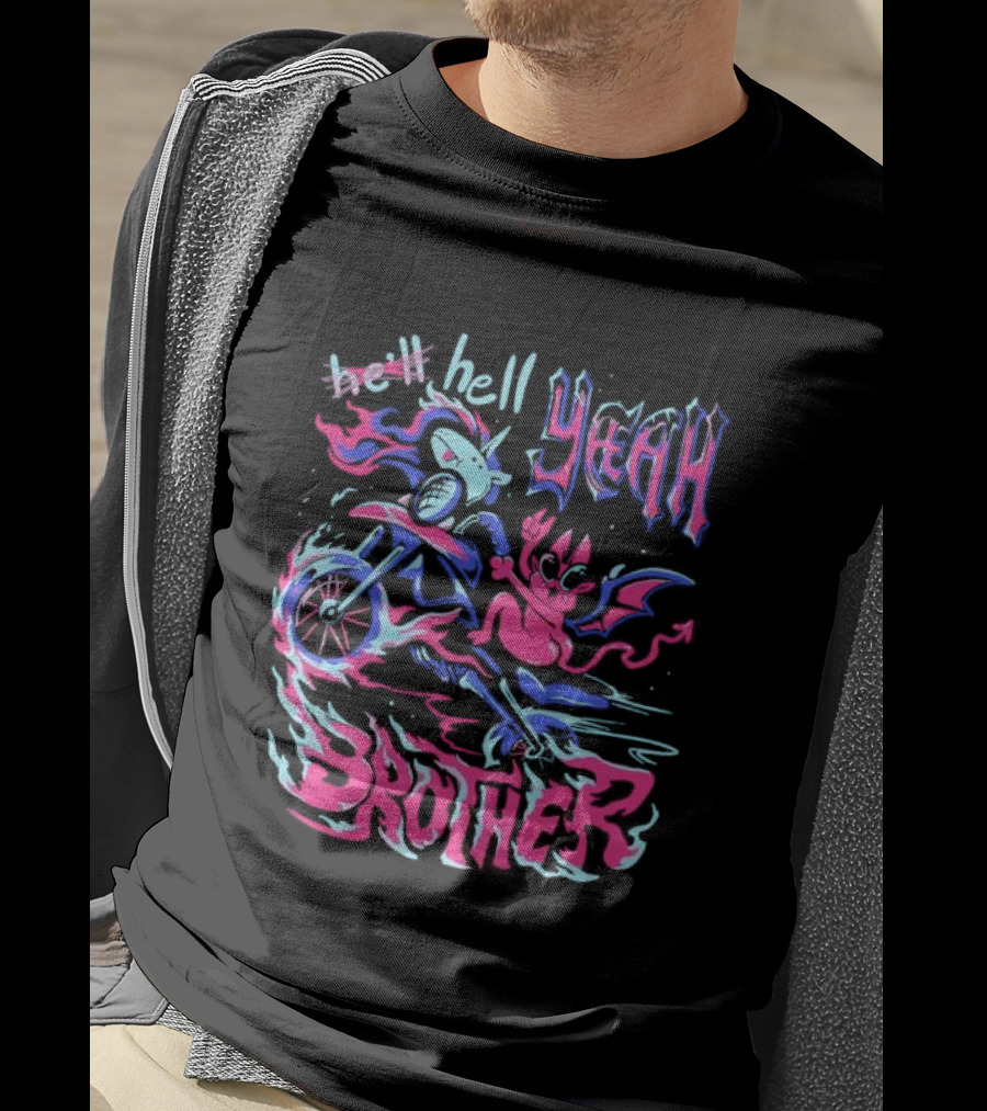 Hell Yeah Brother K Duffles Unicorn Motorcycle Adventure T-Shirt