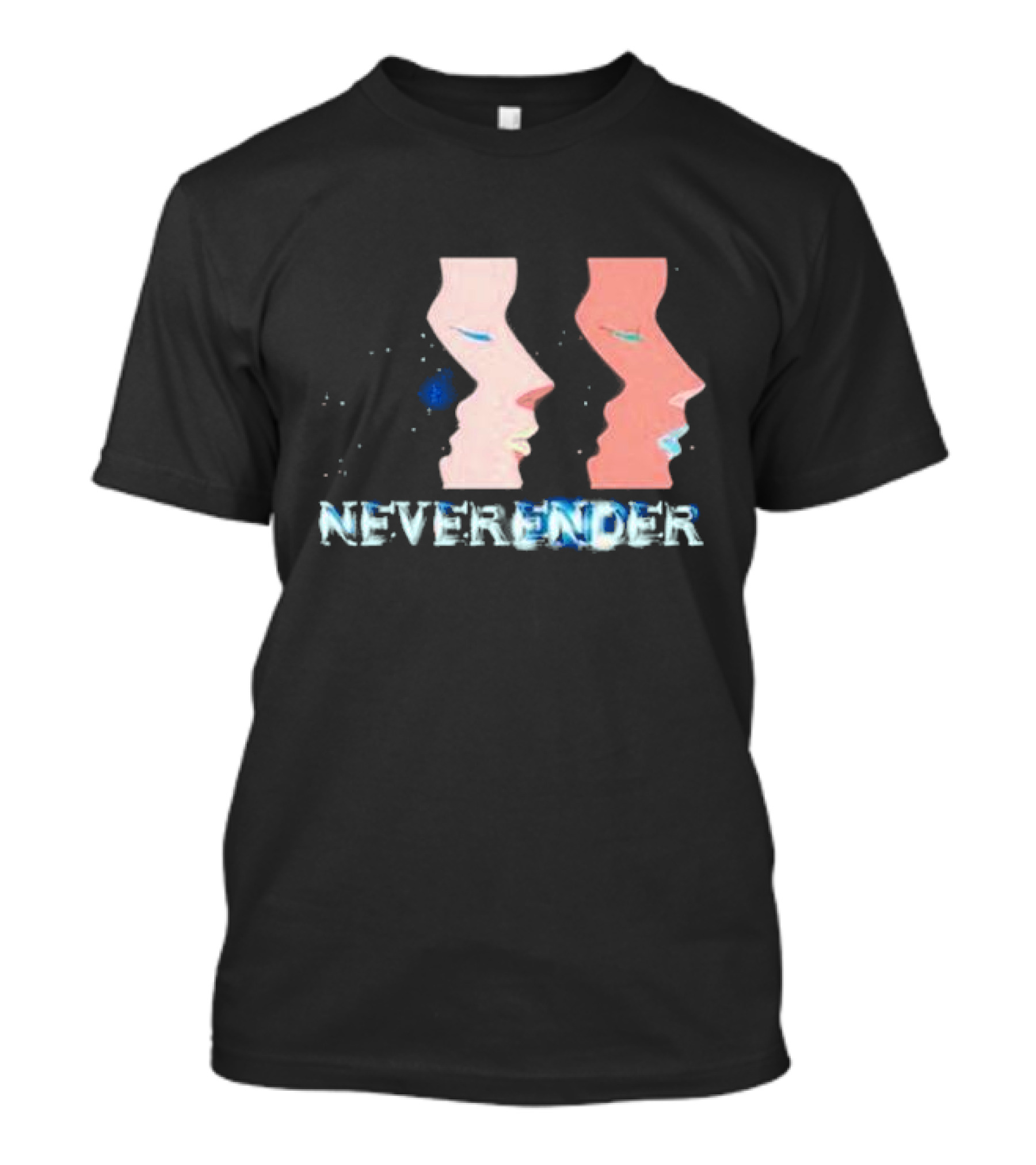 NEVERENDER Faces With Stars Cosmic Justice T-Shirt
