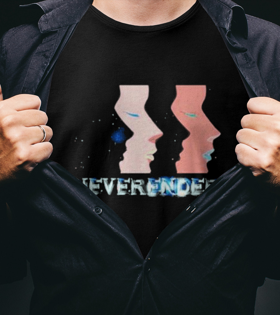 NEVERENDER Faces With Stars Cosmic Justice T-Shirt