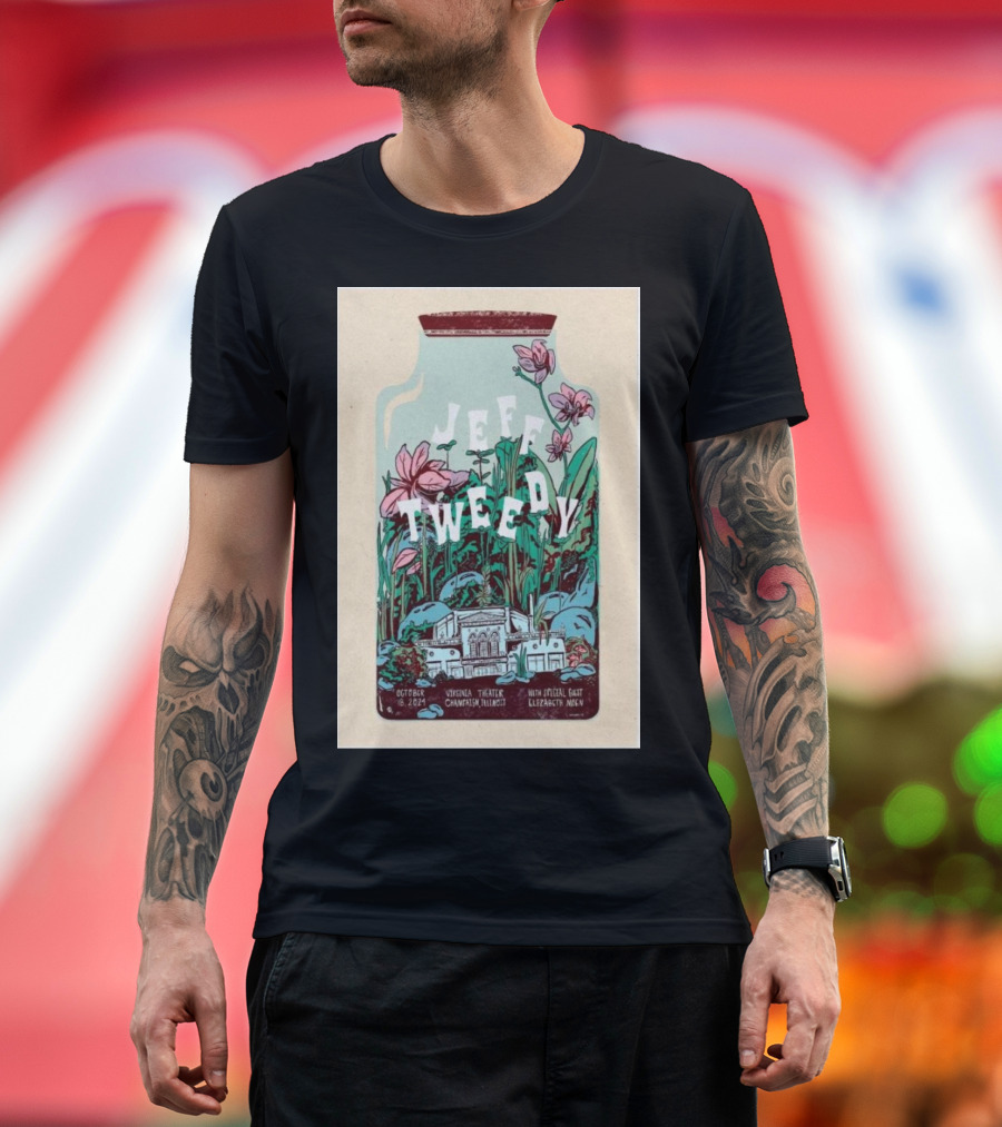 Jeff Tweedy October 18 2024 Virginia Theatre Champaign Il With Special Guest Elizabeth Moen T-Shirt