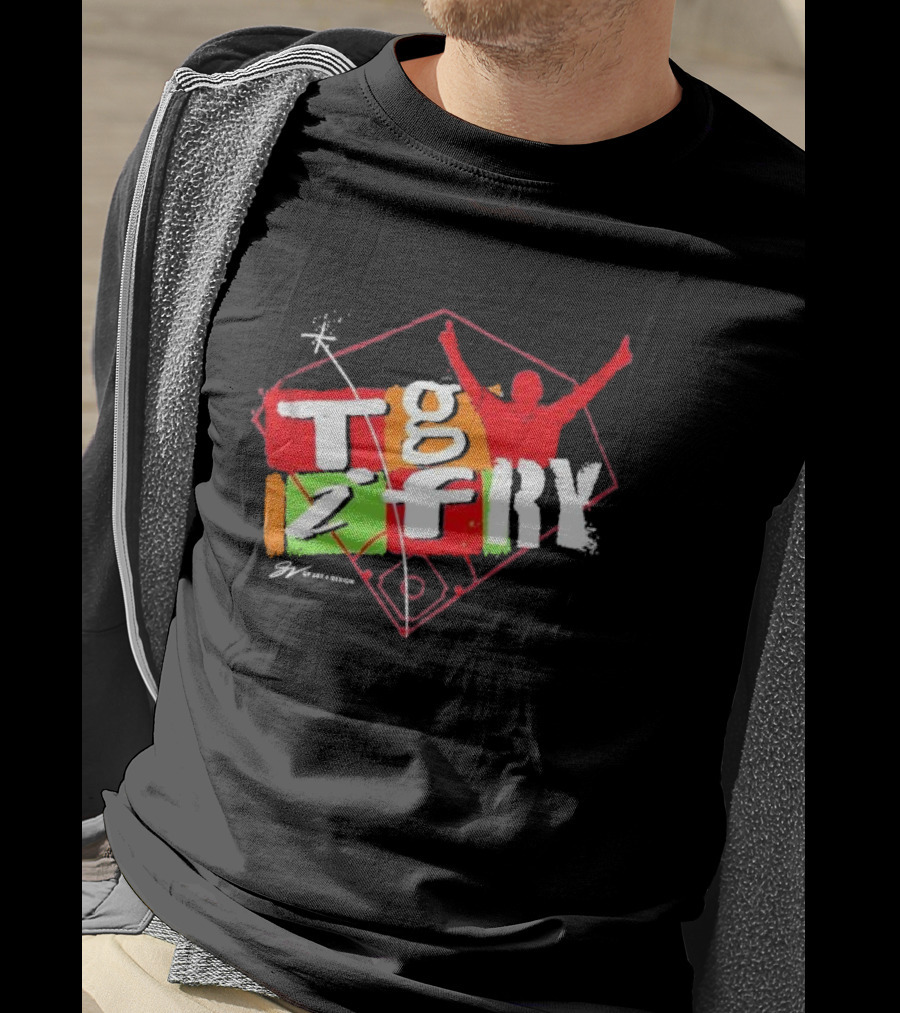 T.g.i.fry 2 Player Celebration Baseball Field T-Shirt