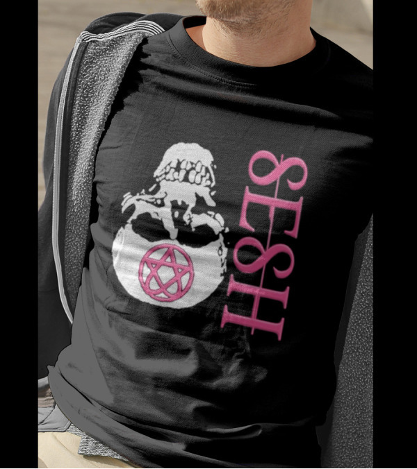 Team SESH Seshagram Skull With Pentagram T-Shirt