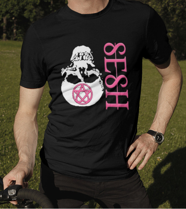 Team SESH Seshagram Skull With Pentagram T-Shirt