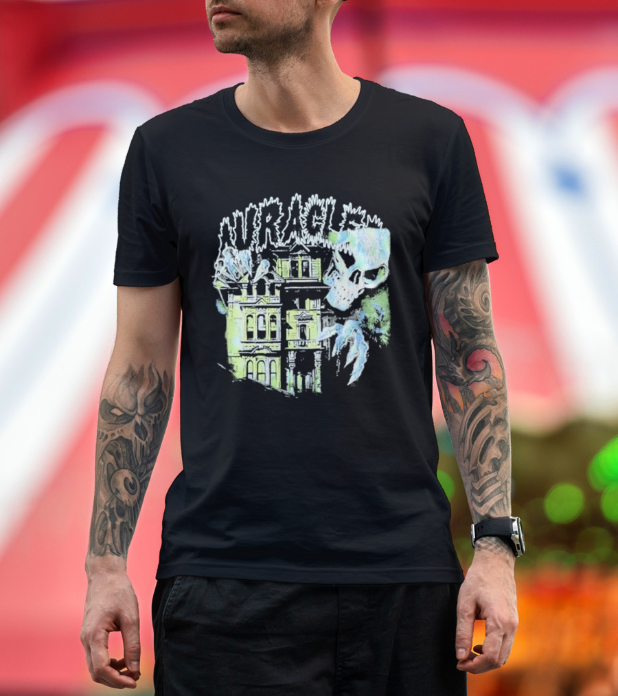 The Auracles Skeleton Haunted House Chris Brown T-Shirt