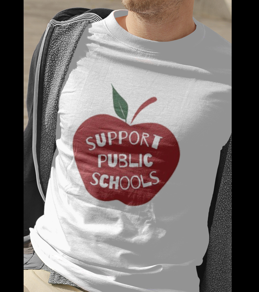 Support Public Schools Red Apple T-Shirt