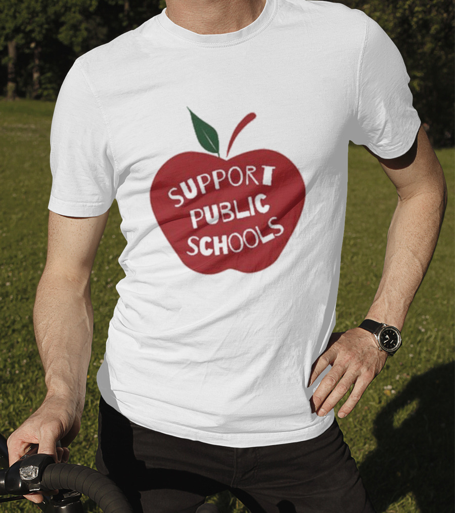Support Public Schools Red Apple T-Shirt