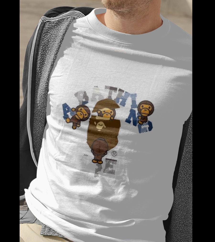 A Bathing Ape College Milo Bape Check T-Shirt