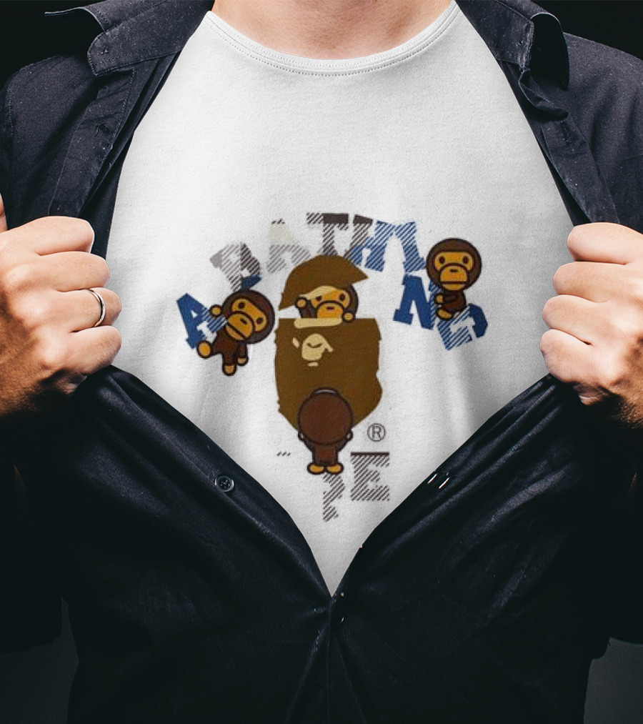 A Bathing Ape College Milo Bape Check T-Shirt