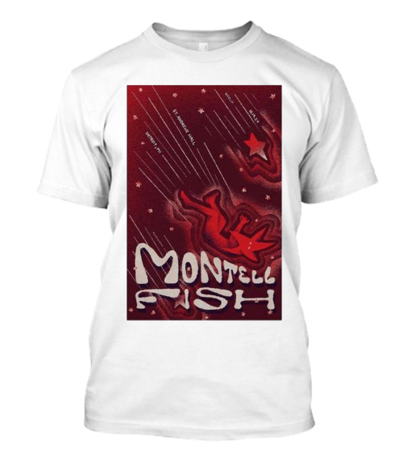 Montell Fish Stargazing Tour October 19 2024 Detroit MI Saint Andrew's Hall T-Shirt