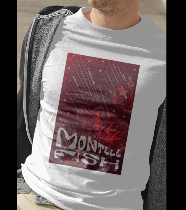 Montell Fish Stargazing Tour October 19 2024 Detroit MI Saint Andrew's Hall T-Shirt
