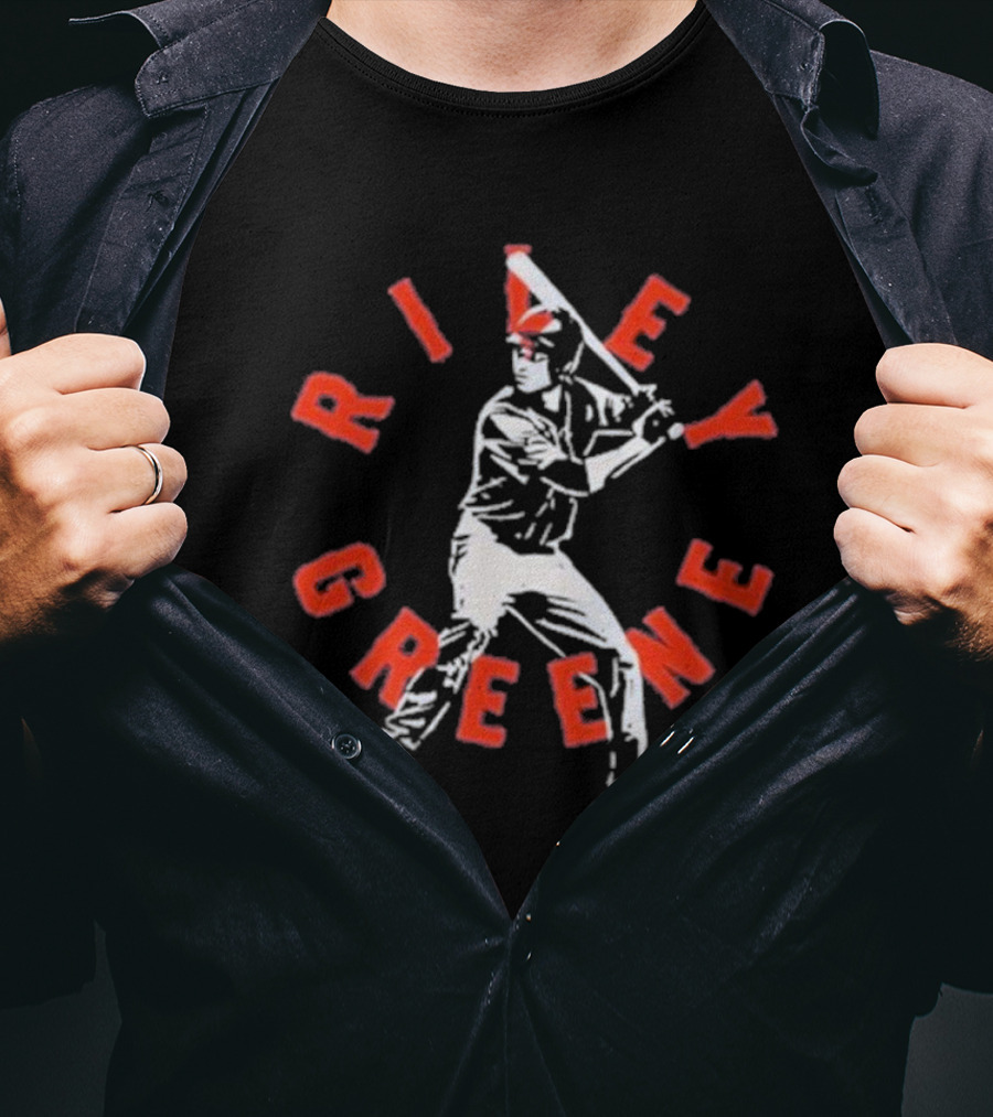 Detroit Tigers Riley Greene Baseball Team Swing Pose T-Shirt