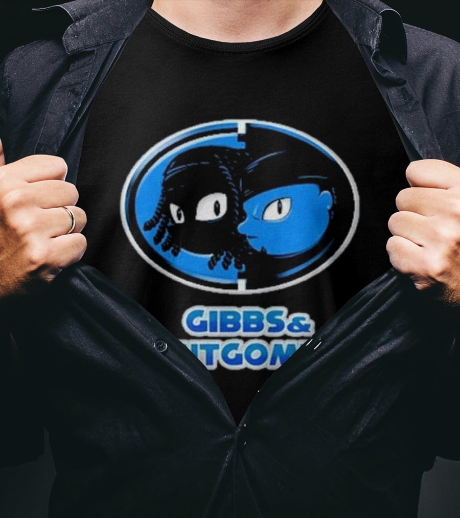 Gibbs And Montgomery Oval Characters Blue Emblem T-Shirt