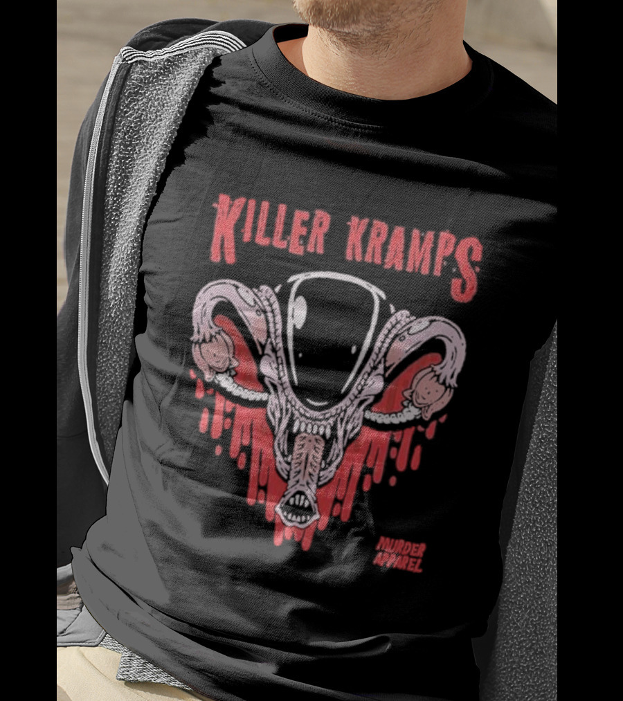 Killer Kramps Alien Murder Apparel Dripping Horror T-Shirt