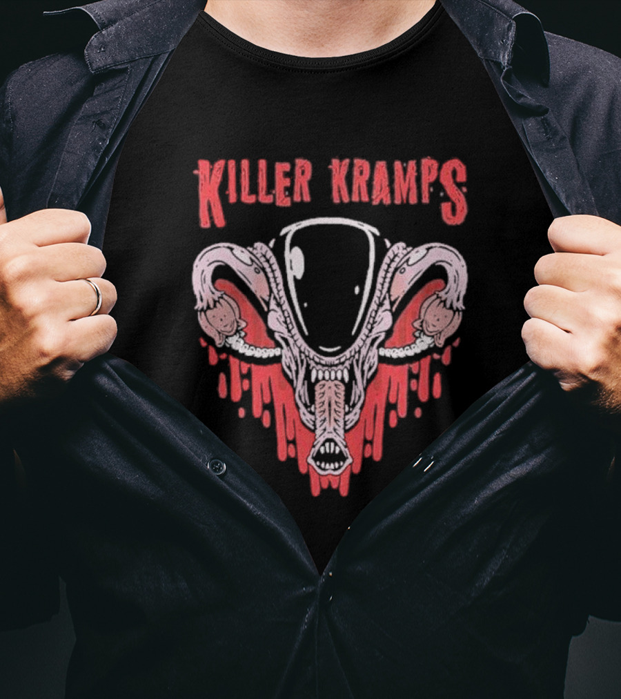 Killer Kramps Alien Murder Apparel Dripping Horror T-Shirt