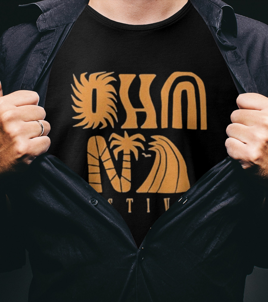 Ohana Festival Tropical Beach Wave Nature Icons T-Shirt