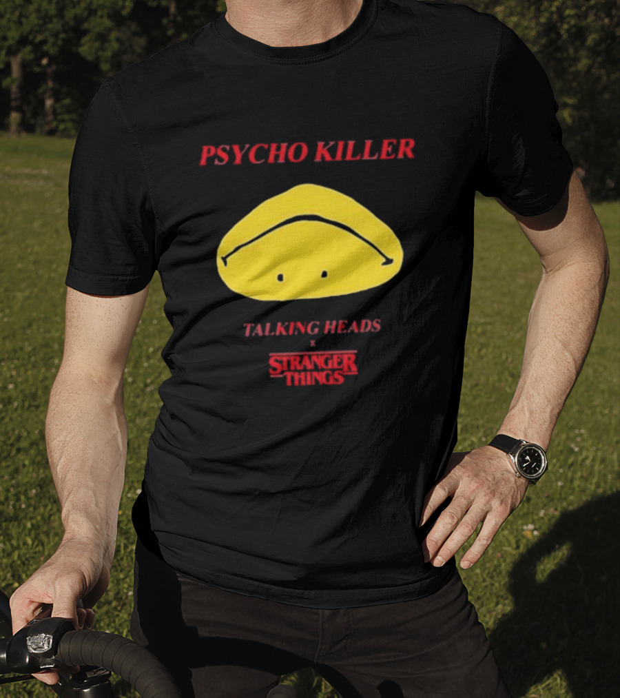 Psycho Killer Talking Heads X Stranger Things Yellow T-Shirt