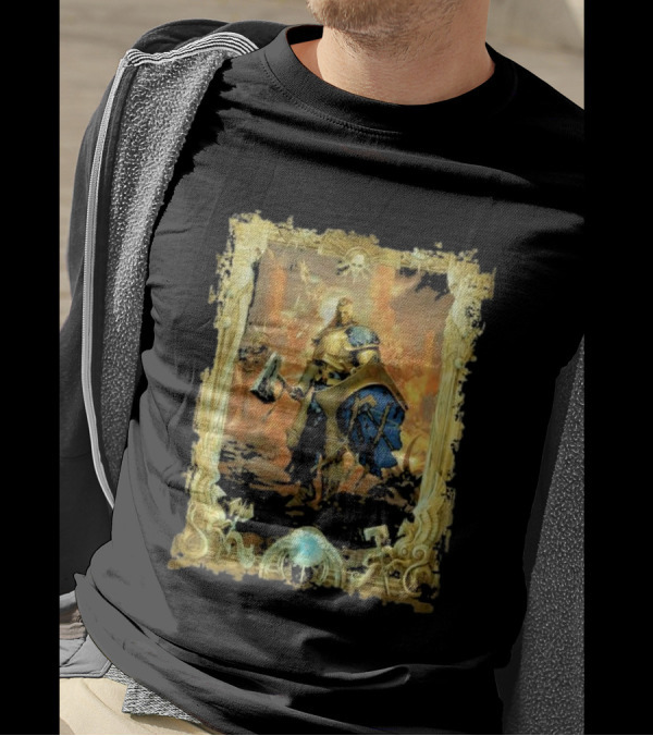 Stormcast Eternals Liberator With Hammer And Broken Shield In Ornate Frame T-Shirt