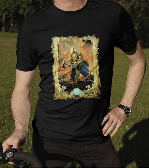 Stormcast Eternals Liberator With Hammer And Broken Shield In Ornate Frame T-Shirt