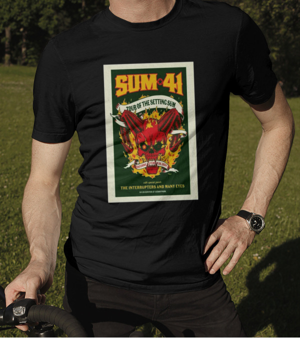 SUM 41 Tour Of The Setting Sum Sept 28 2024 H-E-B Center Cedar Park Tx With The Interrupters And Many Eyes T-Shirt