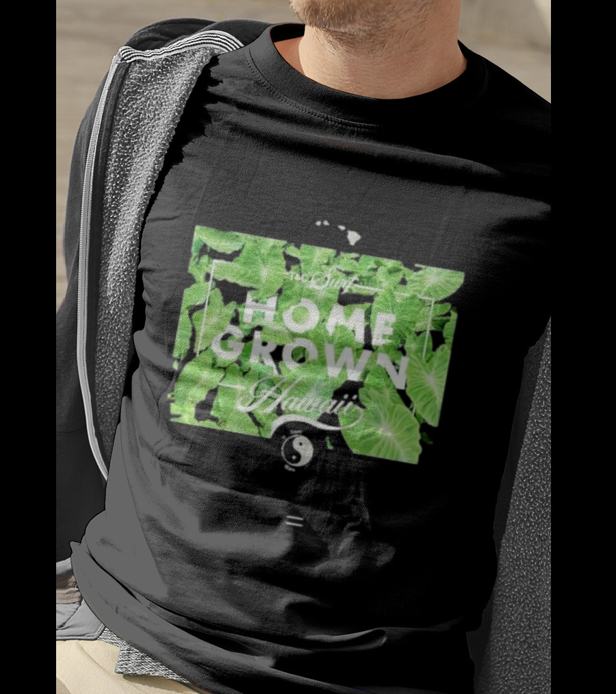 T&C Surf Homegrown Hawaii Yin Yang Tropical Leaves T-Shirt