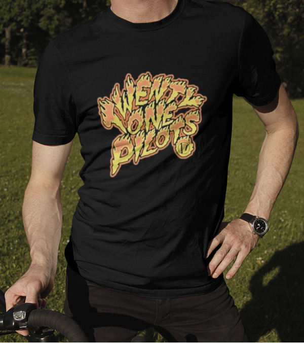 Twenty One Pilots Fiery Text Band T-Shirt