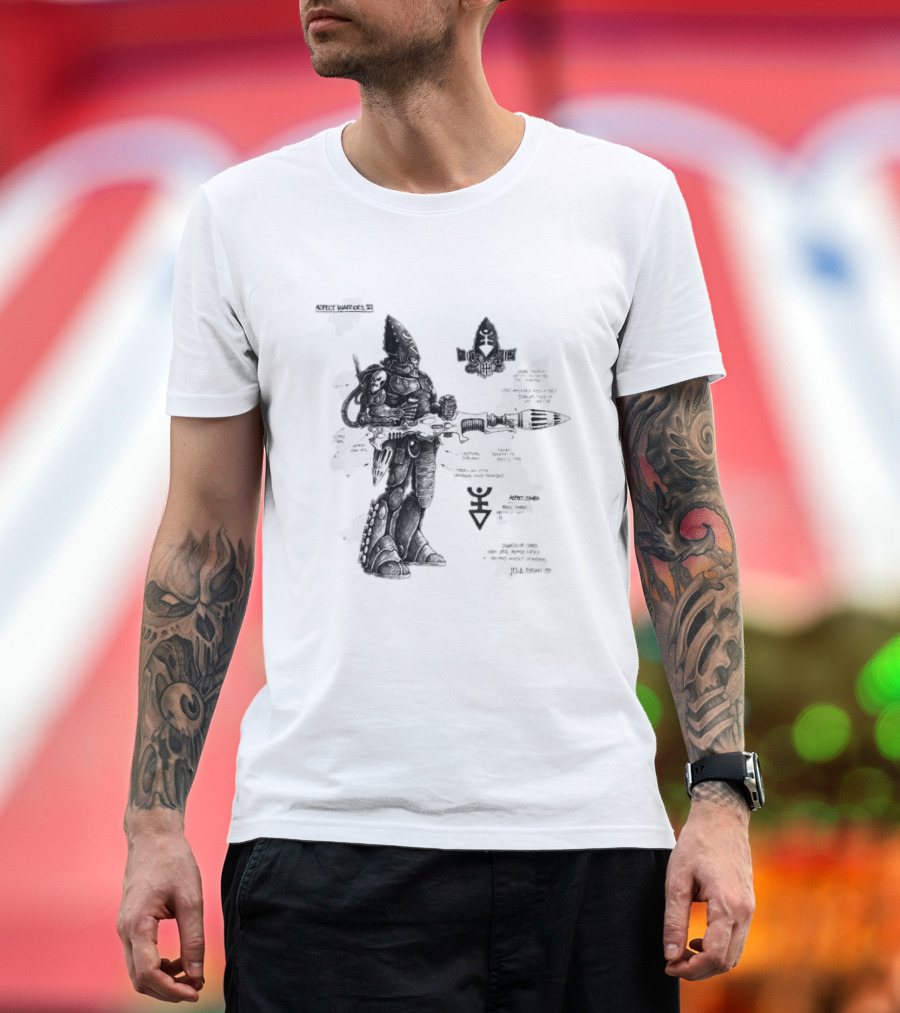 Dark Reaper Aspect Warriors Craftworlds Diagram Details T-Shirt