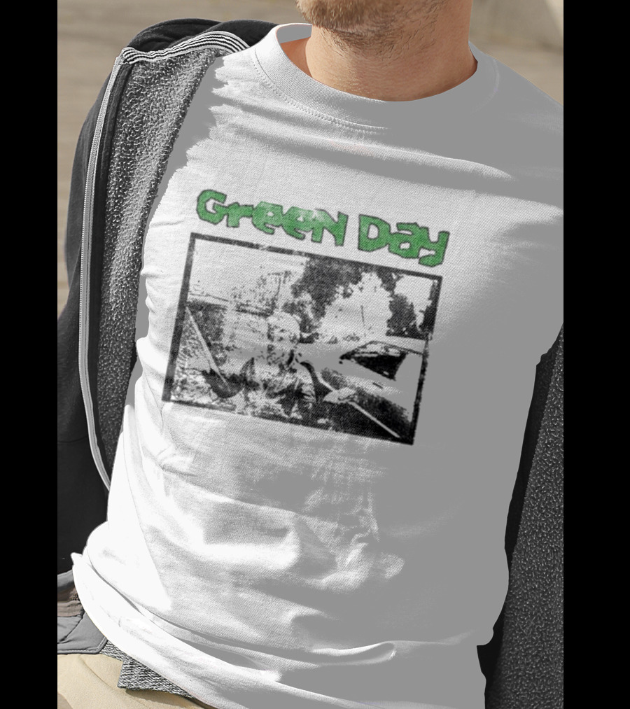 Green Day Vintage Style Graphic With Throwback T-Shirt