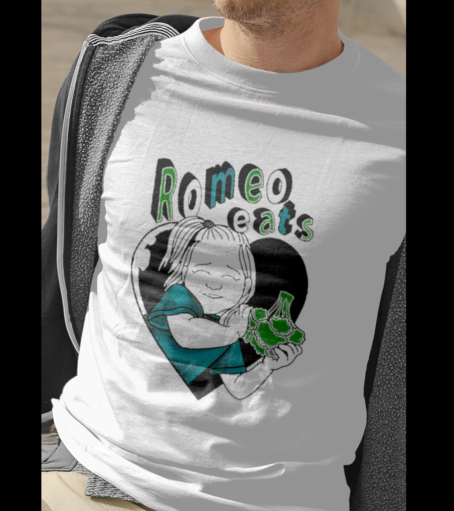 Romeo Eats Broccoli Heart Toddler Hug T-Shirt