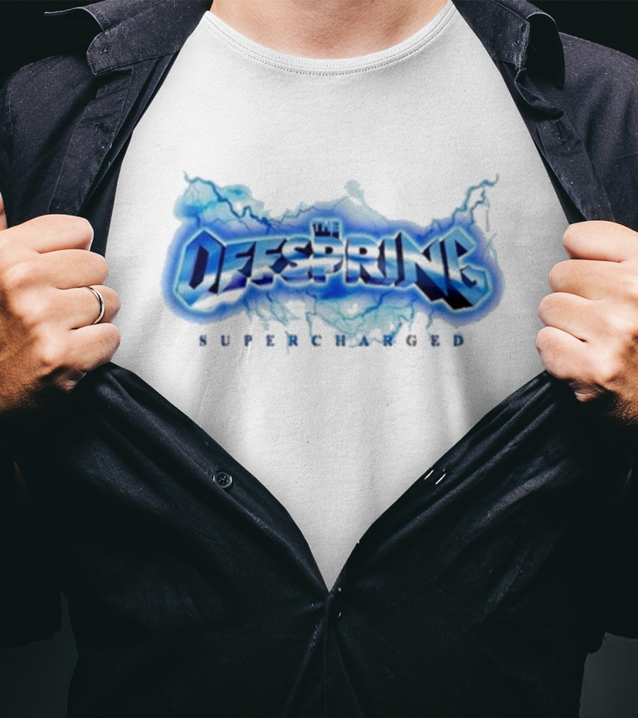 The Offspring Supercharged Electric Blue Lightning T-Shirt