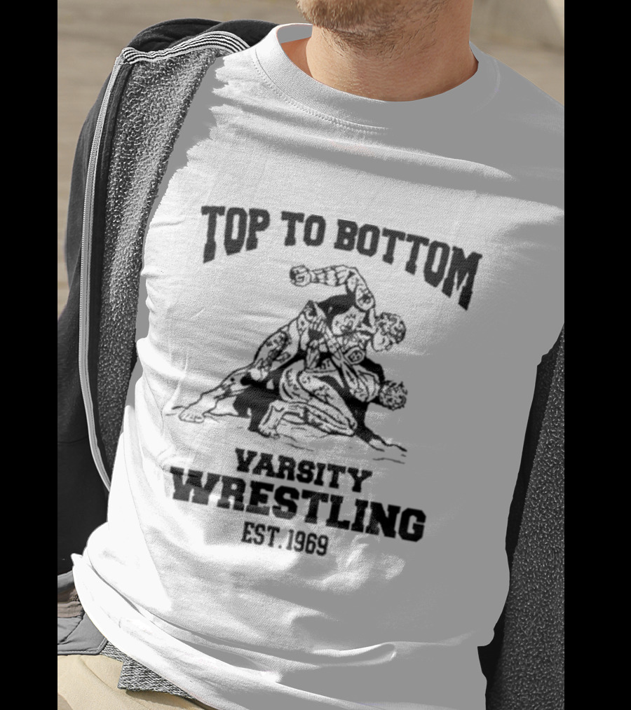 Top To Bottom Varsity Wrestling Est. 1969 Vintage Wrestling T-Shirt