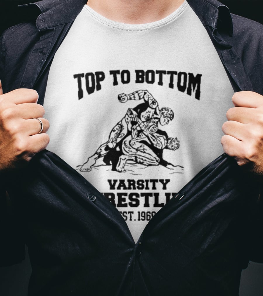 Top To Bottom Varsity Wrestling Est. 1969 Vintage Wrestling T-Shirt