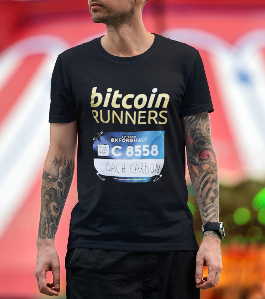 Bitcoin Runners Oxford Half C 8558 Coach Carbon T-Shirt