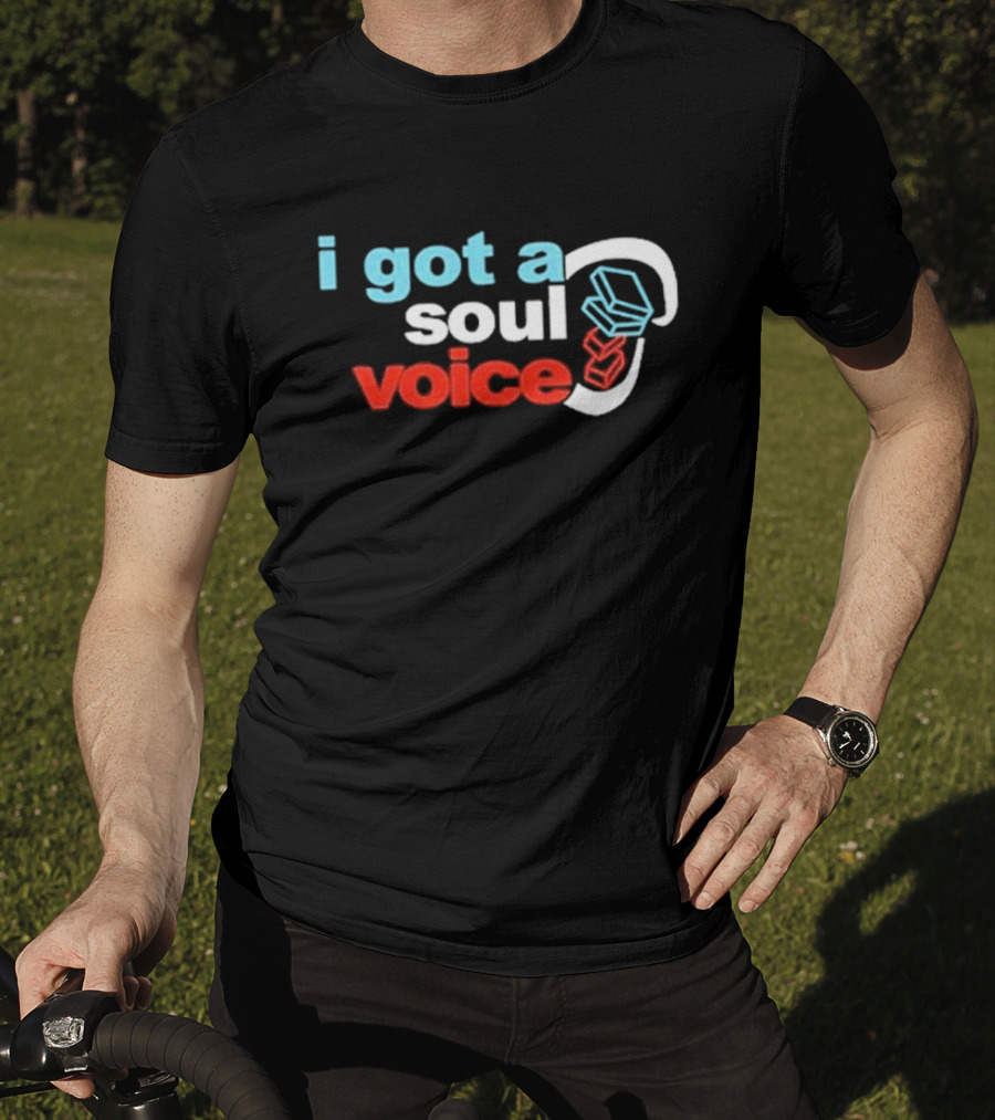 I Got A Soul Voice Cube Headset Red Blue White T-Shirt