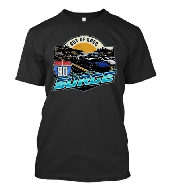 I-90 Surge Out Of Spec Seattle Boston Highway Traffic Scene T-Shirt