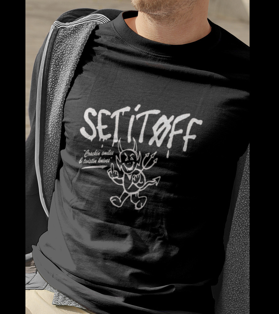 SET IT OFF Devil Crackin Smiles And Twistin Knives T-Shirt