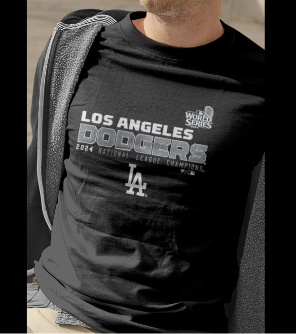 Los Angeles Dodgers 2024 National League Champions World Series Custom Name And Number T-Shirt