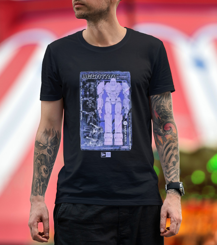 New Era Transformers Megatron Blueprint Black T-Shirt