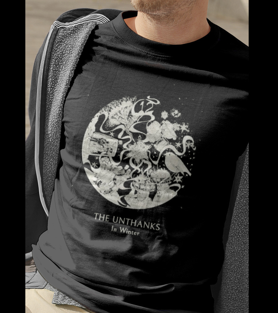 The Unthanks In Winter Snowy Circle With Bird And Holiday Symbols T-Shirt