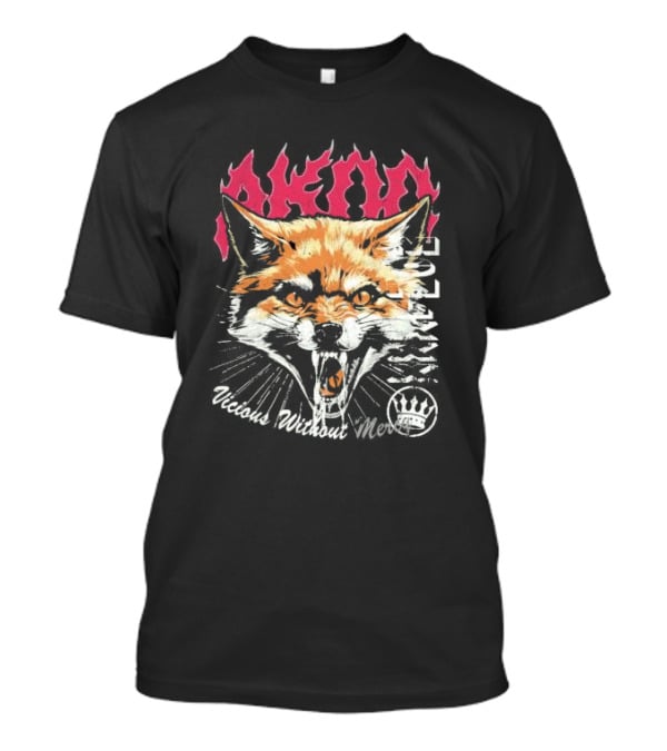 Akimo Vicious Without Mercy Orange Fox Crown T-Shirt