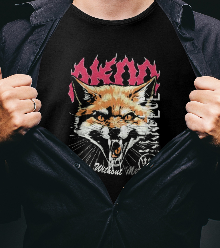 Akimo Vicious Without Mercy Orange Fox Crown T-Shirt