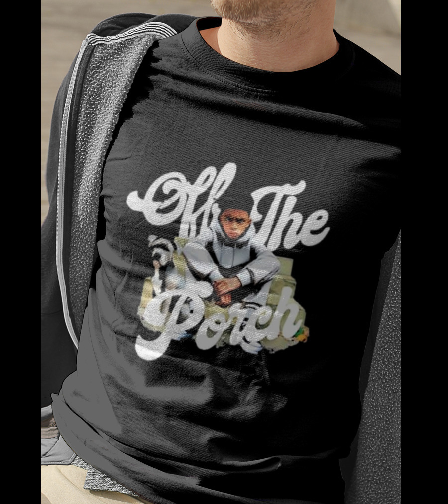 Off The Porch Hoodie Dog Boy Sitting T-Shirt