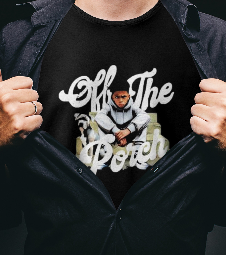 Off The Porch Hoodie Dog Boy Sitting T-Shirt