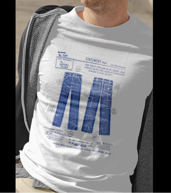 Roy Roger's Dave's Workwear Collaboration Italian Blue Jeans In NYC T-Shirt