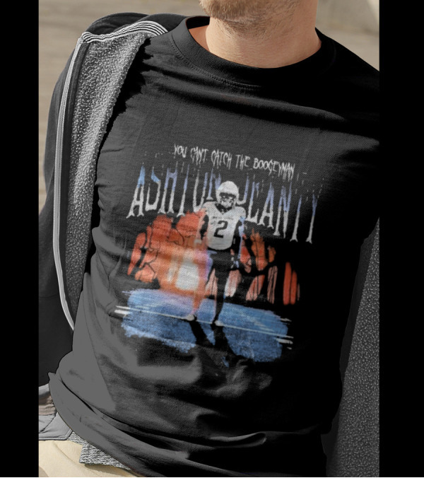 Ashton Jeanty You Can’t Catch The Boogeyman Football Forest Shadows T-Shirt