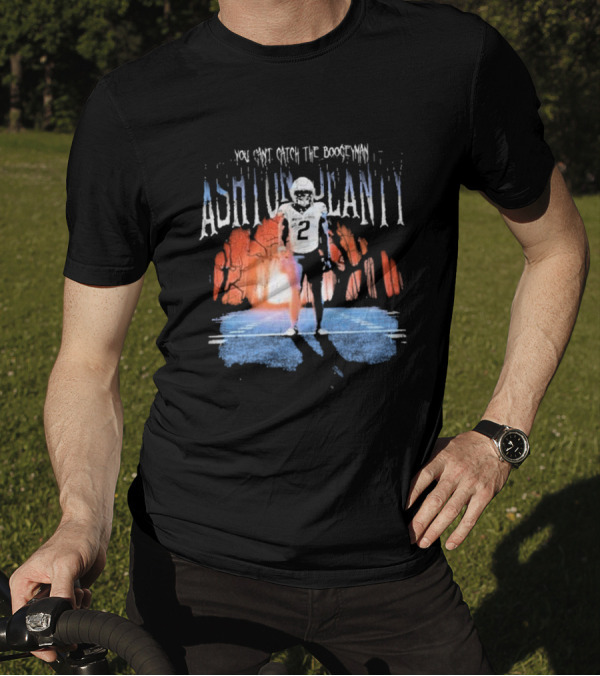 Ashton Jeanty You Can’t Catch The Boogeyman Football Forest Shadows T-Shirt