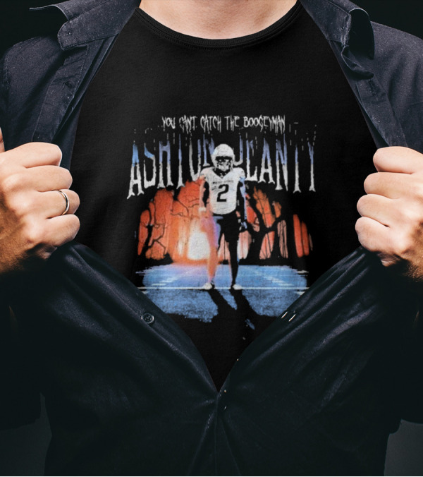 Ashton Jeanty You Can’t Catch The Boogeyman Football Forest Shadows T-Shirt
