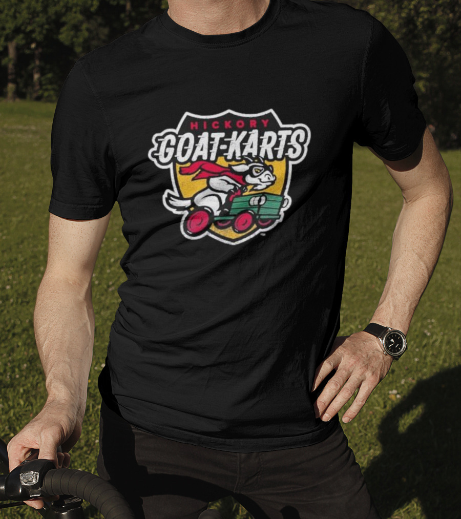 Hickory Goat-Karts Racing Mascot Shield T-Shirt