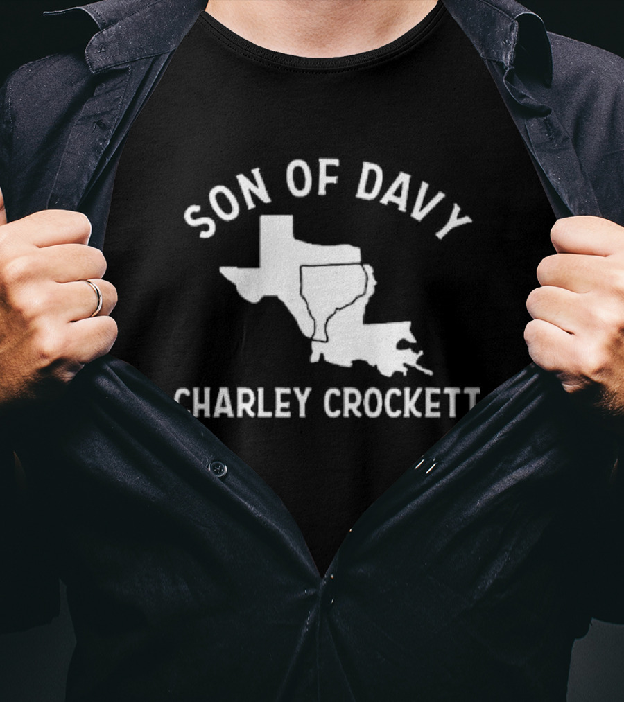Son Of Davy Charley Crockett Texas Map T-Shirt